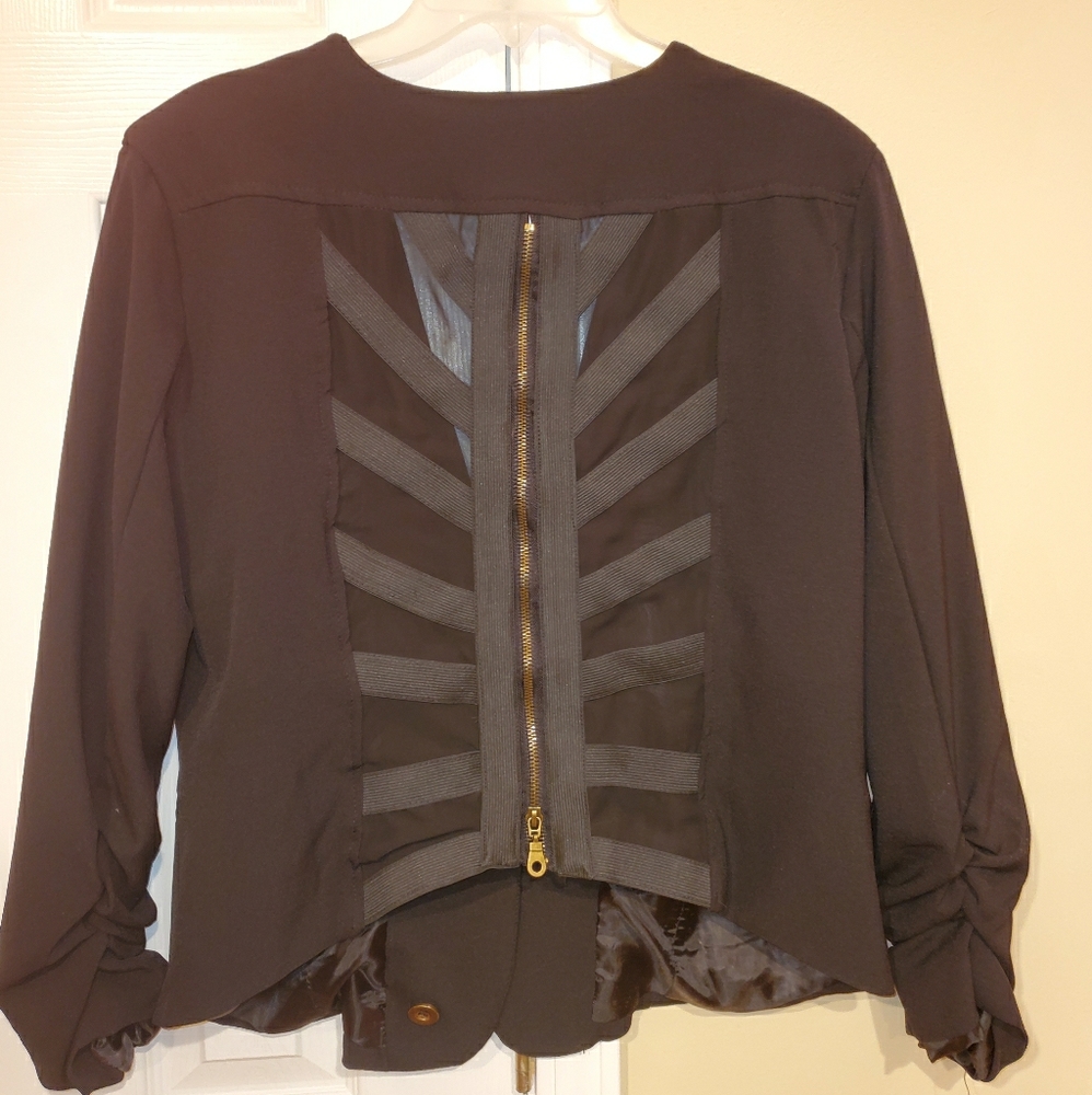 Blaser w/zipper and bandage design on the back